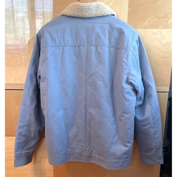 **SOLD** Weatherproof Vintage Men's Light Blue Twill Tucker Sherpa Jacket Size M - Picture 5 of 5